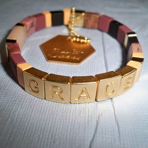 Scout Curated Weare Grace bracelet. Beautiful stretch Gold tone, BR 4